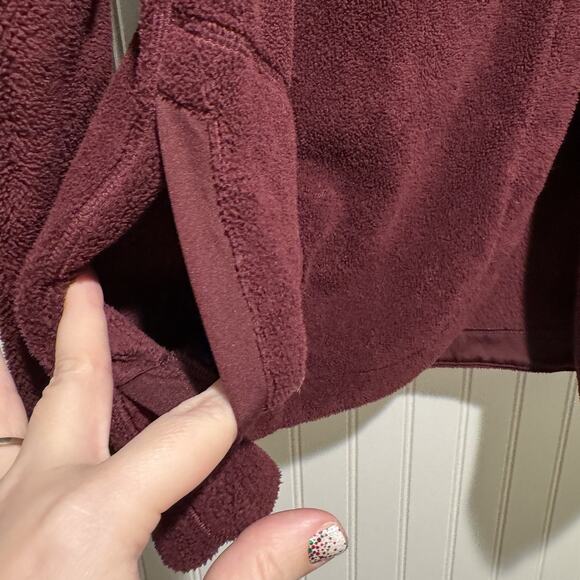 Horny Toad Burgundy Fleece Wrapture Jacket Size Large - Picture 3 of 9